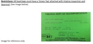 SEED; TALL FESCUE GREEN TAG 50 LB