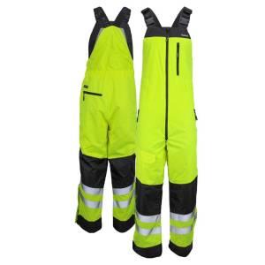 BIB; INSULATED LIME HI-VIZ SIZES SM THROUGH 4X