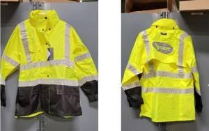 JACKET; RAIN VDOT LIME SIZES SM THROUGH 7X