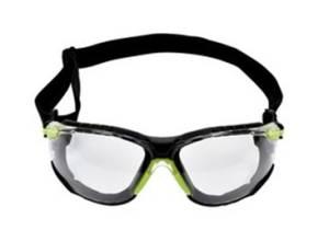 GLASSES; SAFETY GREEN/BLK CLEAR W/FOAM & STRAP KIT